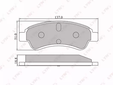 BD-2201 LYNXauto Тормозные колодки