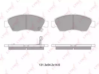 BD-3407 LYNXAUTO комплект колодок для дисковых тормозов