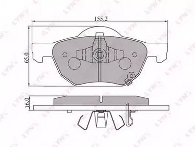 BD-3413 LYNXAUTO комплект колодок для дисковых тормозов