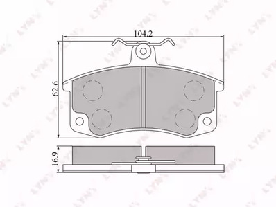 BD-4601 LYNXAUTO Тормозные колодки