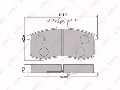 BD-4605 LYNXAUTO Тормозные колодки