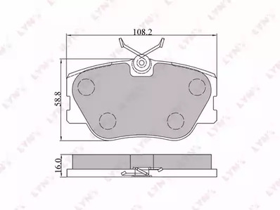 BD-5301 LYNXauto Тормозные колодки