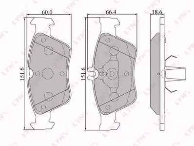 BD-5302 LYNXAUTO колодки дисковые передние