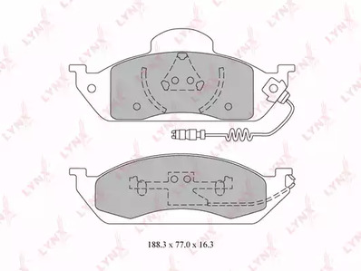 BD-5326 LYNXAUTO комплект колодок для дисковых тормозов