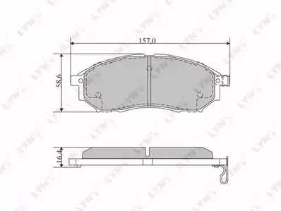 BD-5725 LYNXauto Тормозные колодки