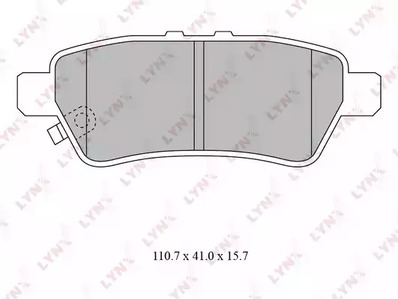 BD-5741 LYNXAUTO комплект колодок для дисковых тормозов