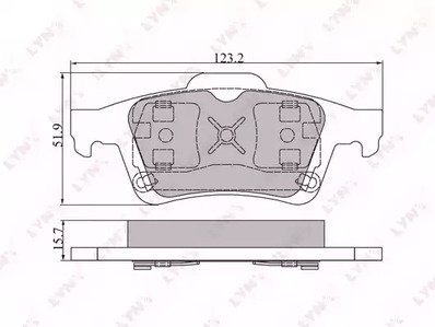 BD-6302 LYNXAUTO комплект колодок для дисковых тормозов