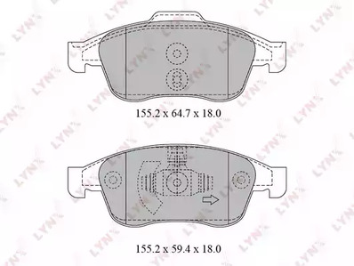 BD-6317 LYNXauto Тормозные колодки