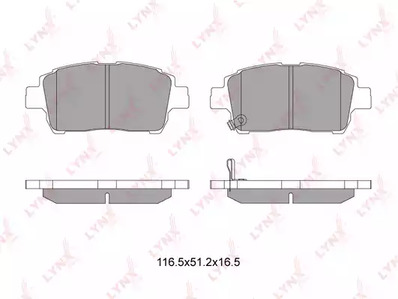 BD-7526 LYNXauto Тормозные колодки