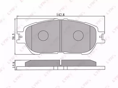 BD-7537 LYNXAUTO комплект колодок для дисковых тормозов