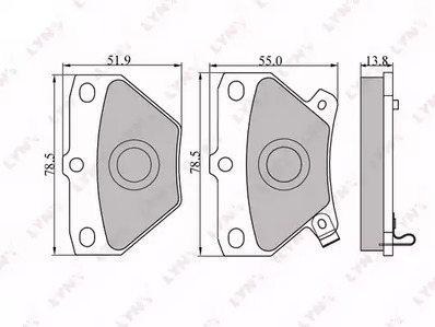 BD-7538 LYNXauto Тормозные колодки
