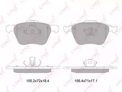 BD-7818 LYNXAUTO комплект колодок для дисковых тормозов