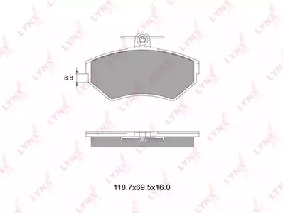 BD-8009 LYNXAUTO Тормозные колодки