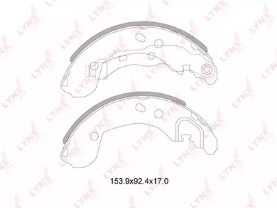 BS-5717 LYNXAUTO К-т бараб. тормоз. колодок