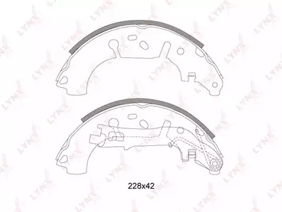 BS-5900 LYNXAUTO комплект колодок для барабанных тормозов