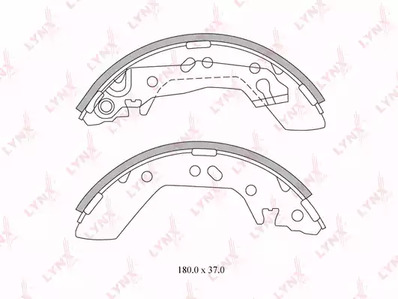 BS-6301 LYNXAUTO комплект колодок для барабанных тормозов