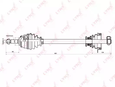 CD-6305 LYNXauto Полуось