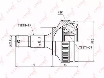 ШРУС LYNXAUTO CO-2239A