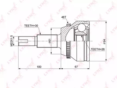 CO-3692A LYNXauto ШРУС