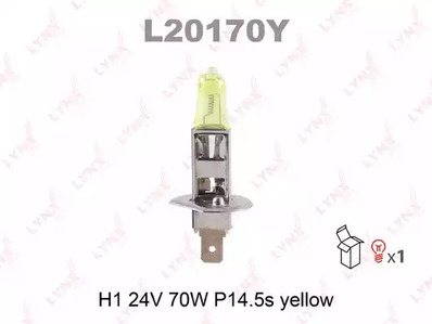 Лампа h1 70w.5s yellow lynxauto LYNXAUTO L20170Y