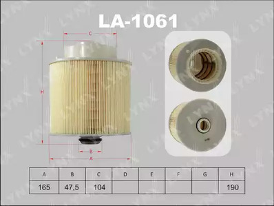 LA-1061 LYNXAUTO ФИЛЬТР ВОЗДУШНЫЙ