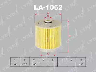 LA-1062 LYNXAUTO Воздушный фильтр