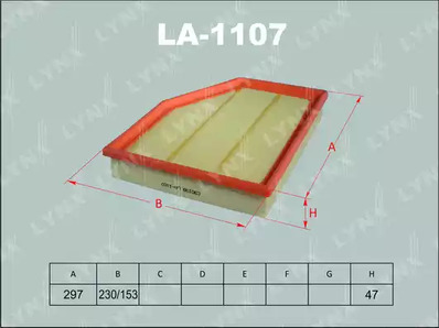 LA-1107 LYNXAUTO Фильтр воздушный