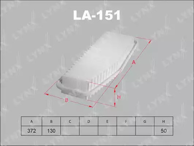 LA-151 LYNXAUTO ФИЛЬТР ВОЗДУШНЫЙ