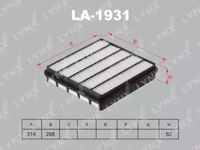 LA-1931 LYNXauto ФИЛЬТР ВОЗДУШНЫЙ