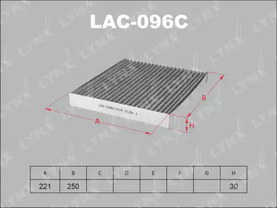 LAC-096C LYNXAUTO ФИЛЬТР САЛОНА