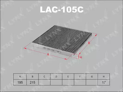 LAC-105C LYNXauto Фильтр салона