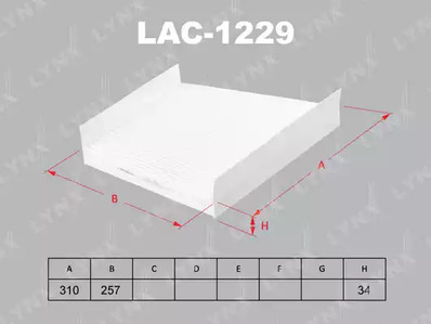 LAC-1229 LYNXauto Фильтр салона