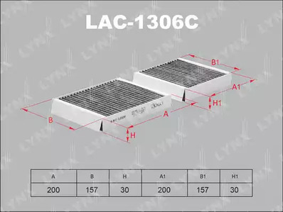 LAC-1306C LYNXAUTO ФИЛЬТР САЛОНА