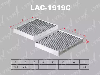 LAC-1919C LYNXauto ФИЛЬТР САЛОНА