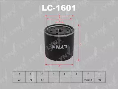 LC-1601 LYNXauto Масляный фильтр