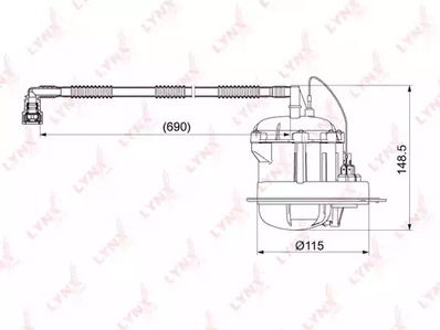 LF-1065M LYNXAUTO фильтр топливный погружной