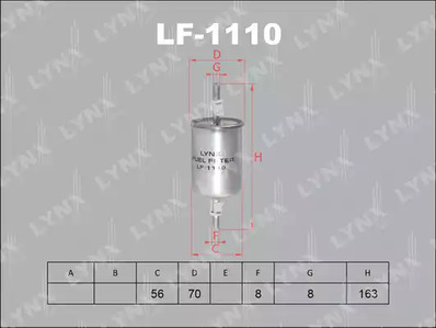 LF-1110 LYNXAUTO Фильтр топливный