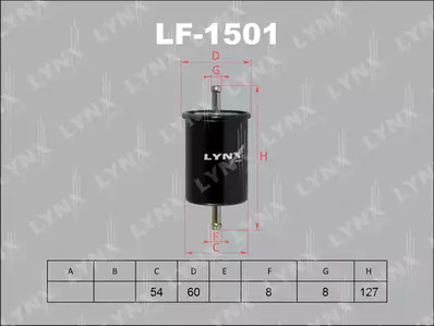 LF-1501 LYNXauto ФИЛЬТР ТОПЛИВНЫЙ