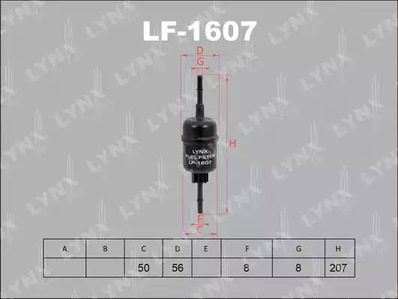 LF-1607 LYNXauto ФИЛЬТР ТОПЛИВНЫЙ