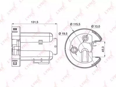 LF-959M LYNXAUTO Топливный фильтр