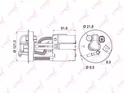 LF-966M LYNXauto Фильтр топливного насоса