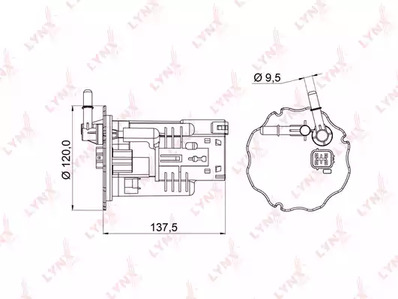 LF-967M LYNXAUTO ФИЛЬТР ТОПЛИВНЫЙ