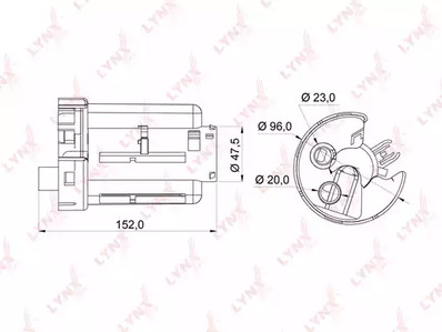 LF-973M LYNXauto Фильтр топливный