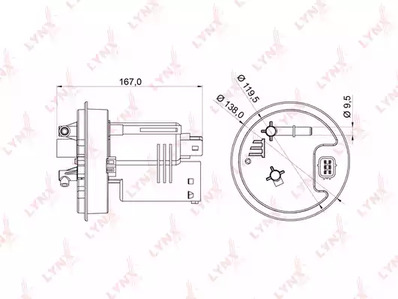 LF-978M LYNXAUTO ФИЛЬТР ТОПЛИВНЫЙ