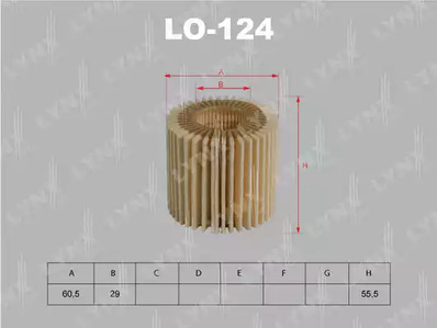 Масляный фильтр LYNXauto LO-124