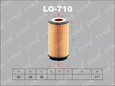 LO-710 LYNXauto Масляный фильтр