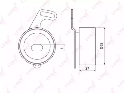 PB-1021 LYNXauto Ролик натяжной ремня ГРМ