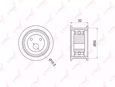 PB-1026 LYNXauto РОЛИК НАТЯЖНОЙ ПРИВОДНОГО РЕМНЯ