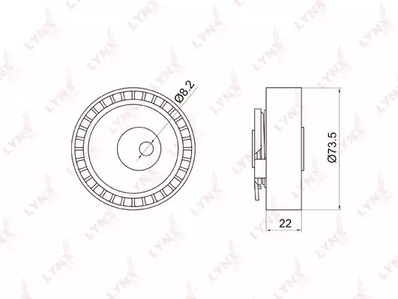 PB-1028 LYNXauto Натяжной ролик ремня ГРМ