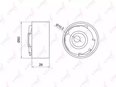 PB-1029 LYNXauto РОЛИК НАТЯЖНОЙ ПРИВОДНОГО РЕМНЯ